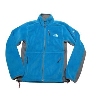 The North Face Summit Series Fleece Jacket Womens Large Blue Gray Full Zip Warm